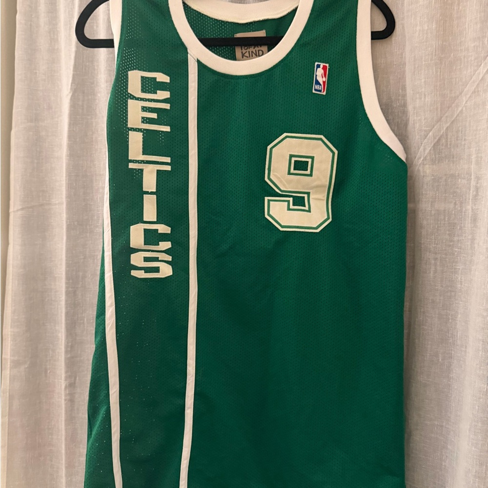 LF Green Celtics Basketball Jersey with Cream Accents #9